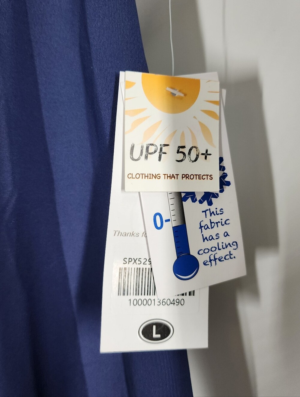 NEW Lulu-B Size Large Collar Knit Top Shirt Solid Blue Short Sleeve UPF 50+ - Picture 2 of 8